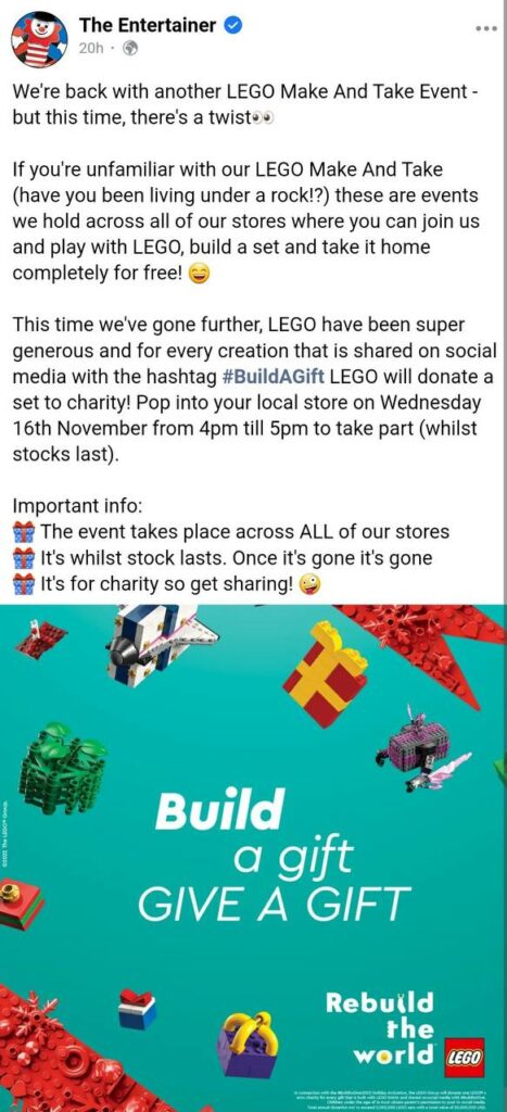 LEGO Make and Take 2022 - Free LEGO Sets