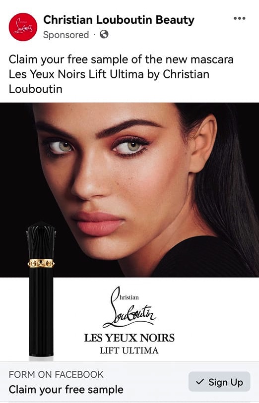 Louboutin Mascara sample ad