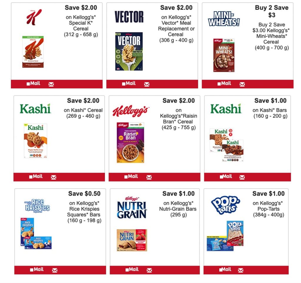 Kelloggs Coupons Canada March 2023