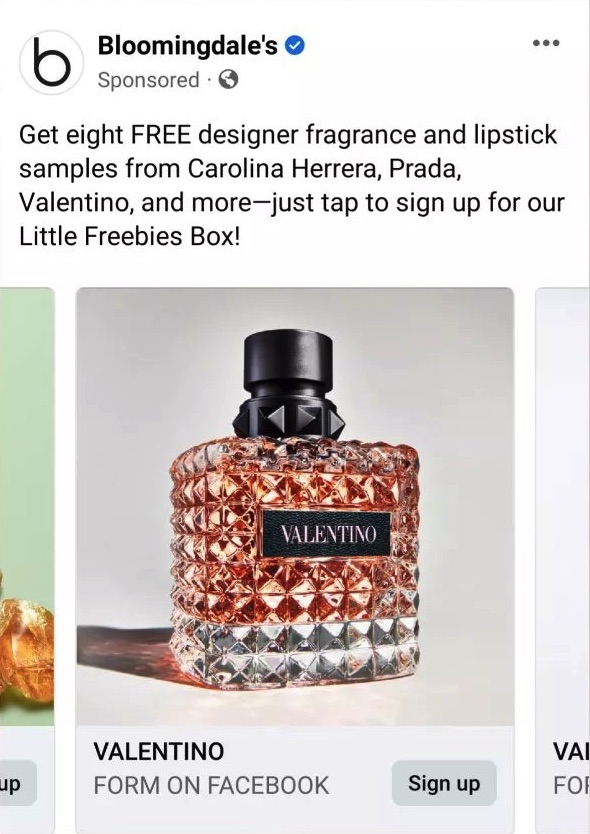Bloomingdales Little Freebies Box ad Valentino