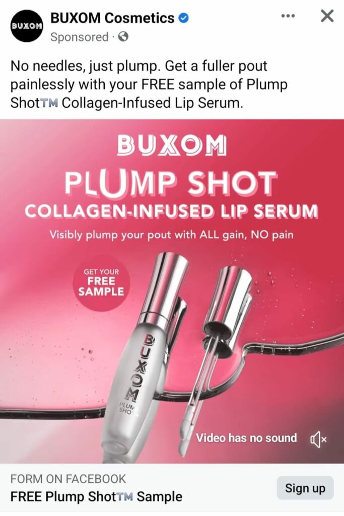 Buxom Lip Plumper Serum sample