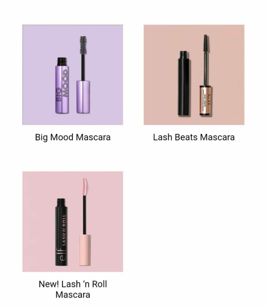 ELF Cosmetics Mascara samples