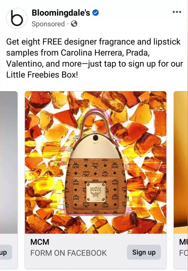 Free Little freebies box Bloomingdales ad