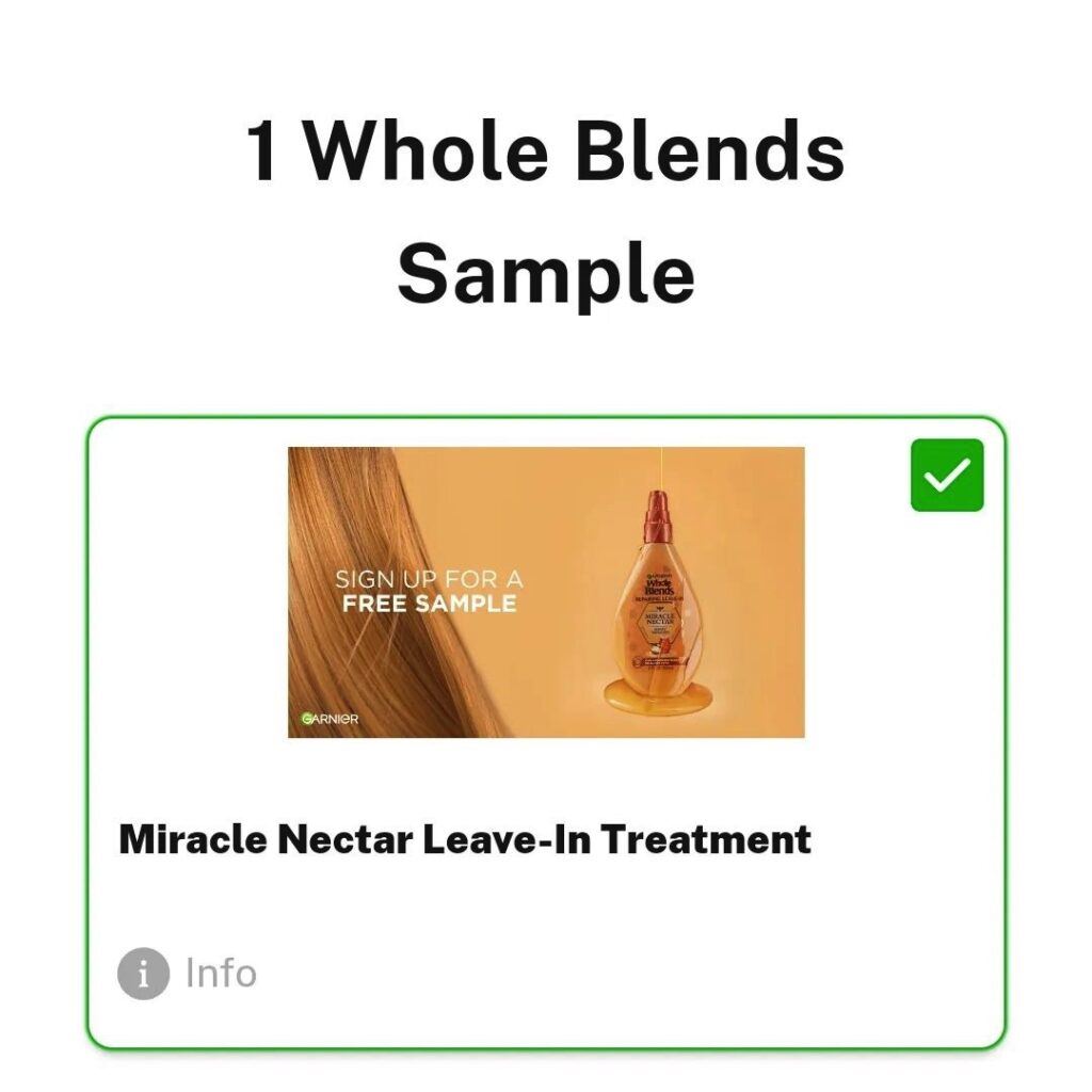 Garnier Whole Blends Miracle Nectar Leave-In sampler