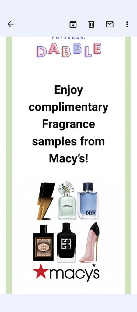 macys perfume samples popsugar dabble
