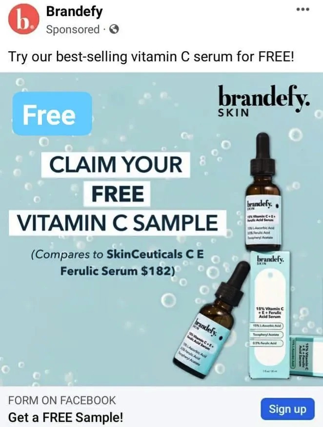 Brandefy Vitamin C Serum sample