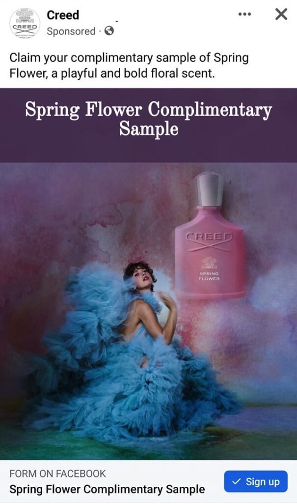 Creed-Spring-Flower-sample-ad-facebook