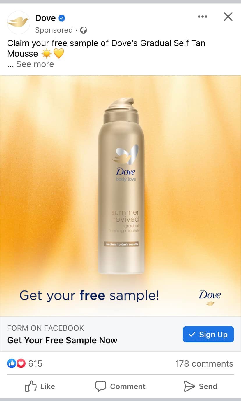 Dove Gradual Self Tan Mousse Sample Get Me FREE Samples dove-gradual-self-tan-mousse-sample-get-me-free-samples