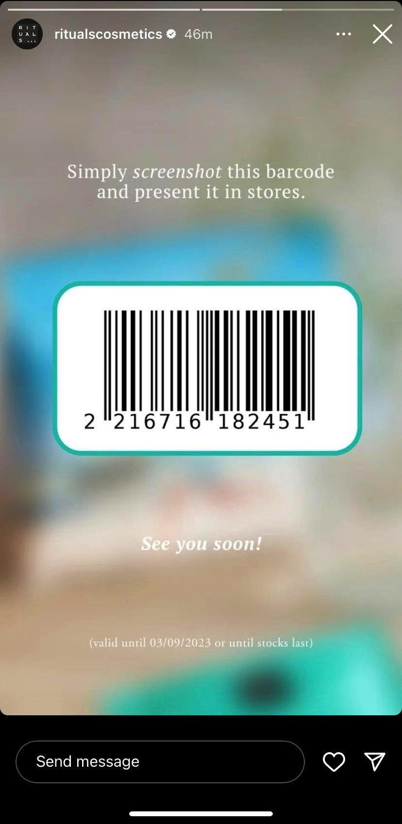 Free Rituals Summer Goodies Pack Barcode