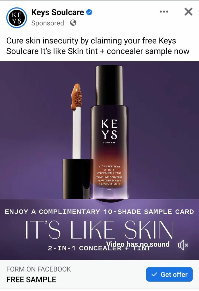 Keys Soulcare Tint + Concealer sample