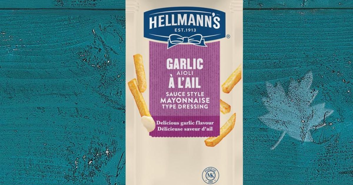 Sauce style mayonnaise aïoli à l'ail à base de plantes Hellmann's
