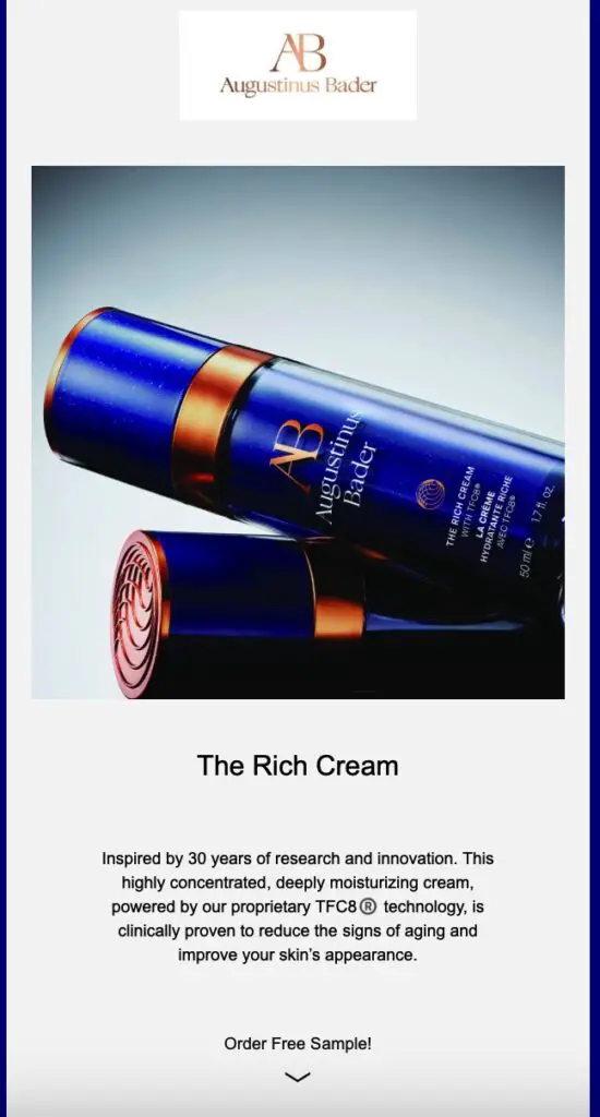 Augustinus Bader The Rich Cream sample SoPost