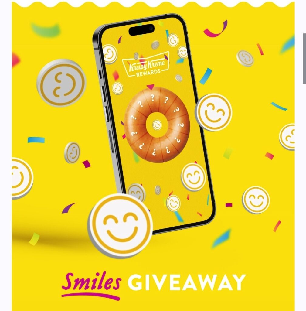 Free Krispy Kreme Doughnuts Smiles giveaway