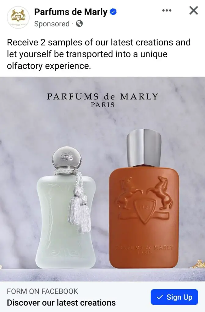 Parfums de Marly sample pack (Althair & Valaya) - Get me FREE Samples