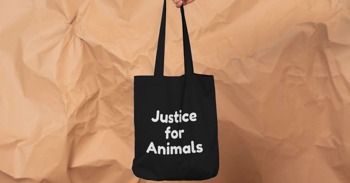 Free Justice For Animals Tote Bag