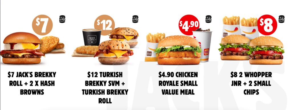 Hungry Jack's App Only Deals