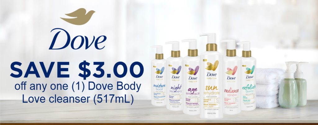 Unilever 12 Days of Savings Dove Body Love Cleanser coupon
