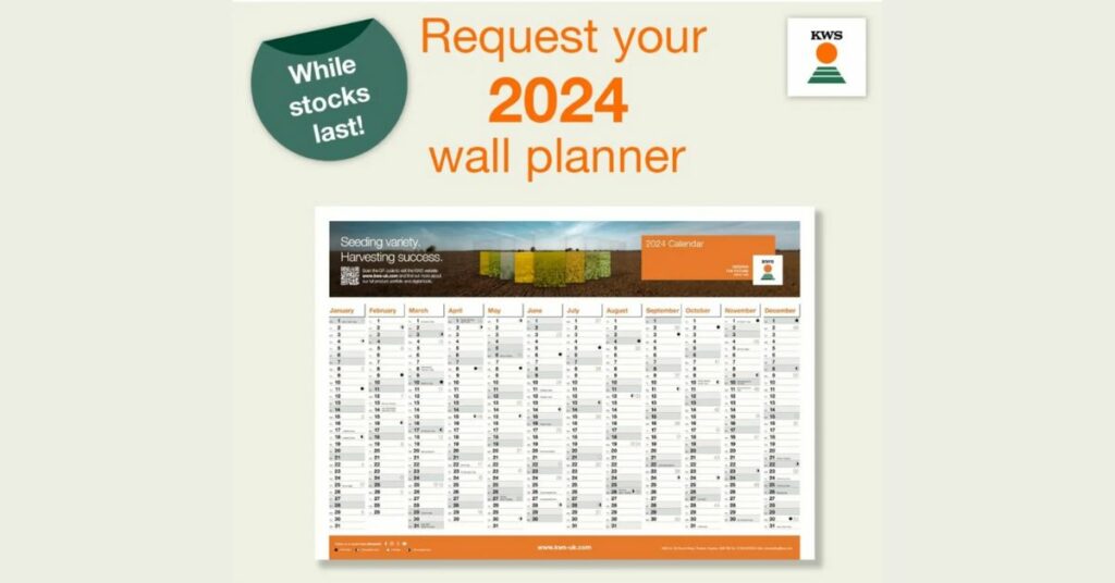 KWS 2024 wall planner Get me FREE Samples