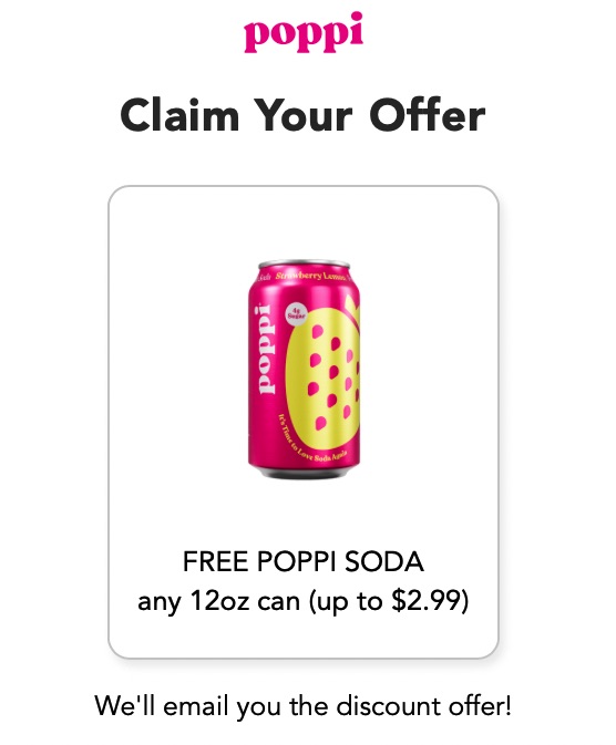 Free Poppi Soda Coupon