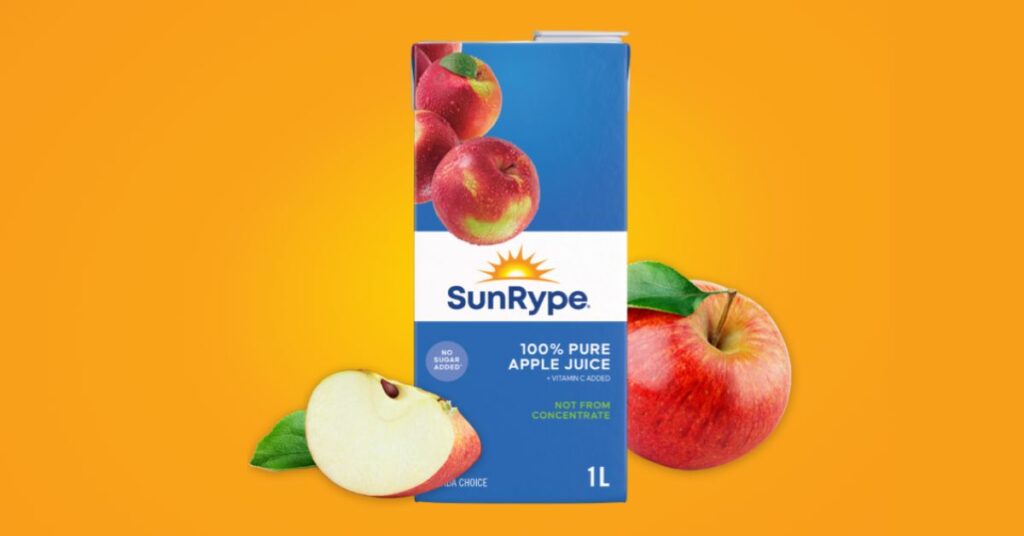Free SunRype Pure Apple Juice