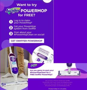 Free Swiffer PowerMop from P&G - Get me FREE Samples