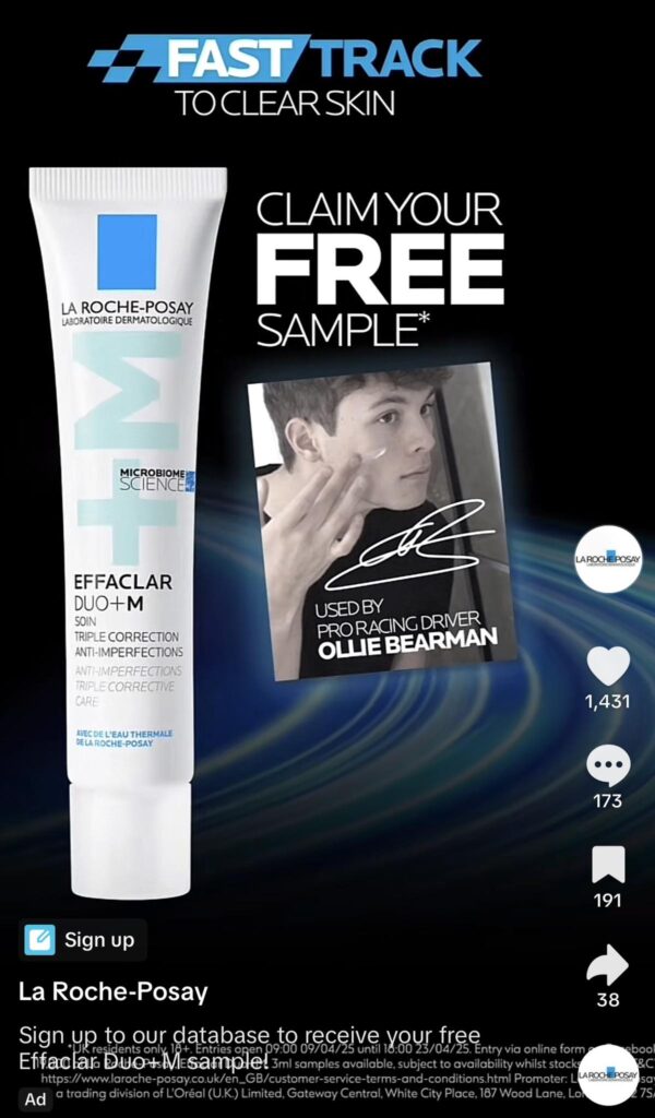 La Roche Posay Effaclar Duo + M sample on Tiktok