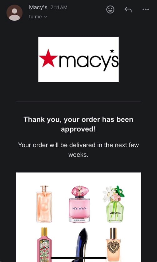 Macys Perfume sample box May 2024