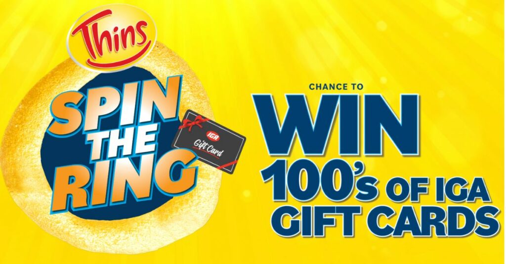 Thins Spin The Ring to win FREE IGA Gift Cards