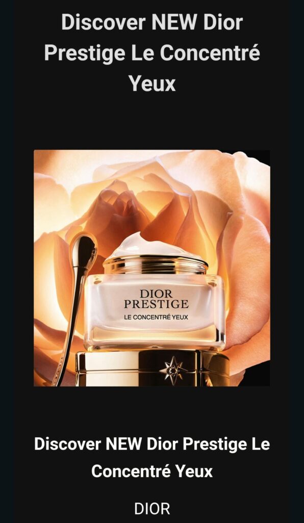 Dior Prestige Le Concentré Yeux Sample