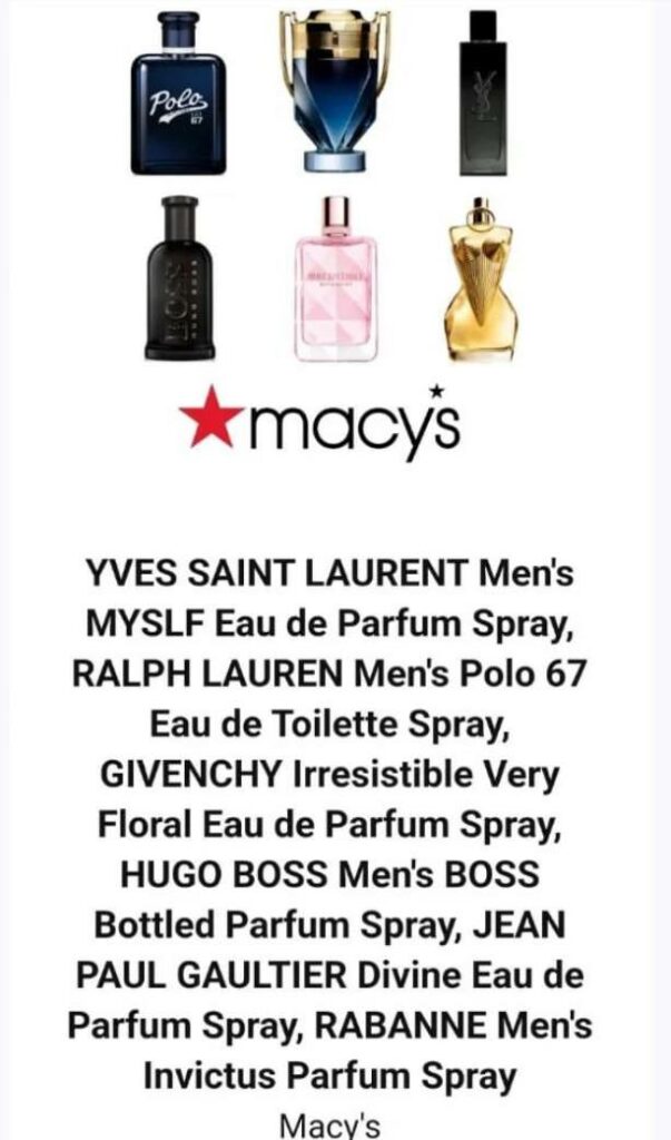 macys perfume box samples may 2024