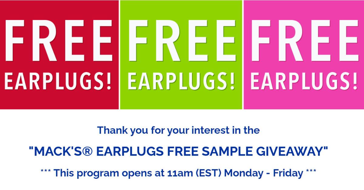 Free pair of Mack's Ear Plugs