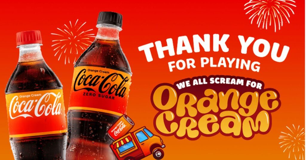Free Coca-Cola Orange Cream Soda