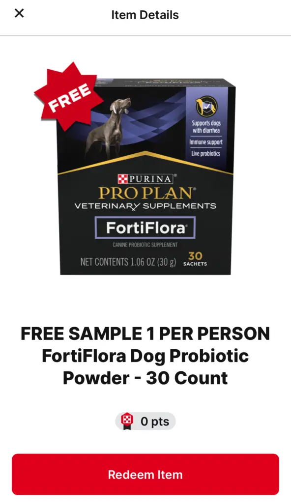 Free Purina Pro Plan FortiFlora Probiotic Supplement for Dogs ($31 Value) app