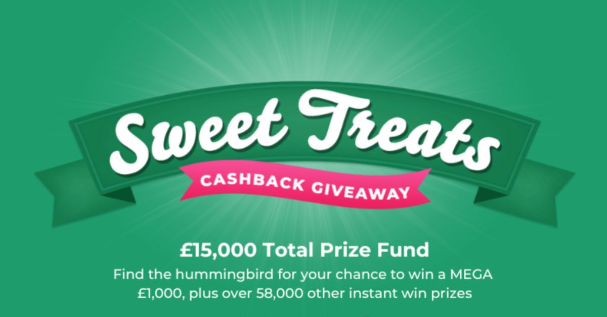 TopCashback Sweet Treats Game - win 10p to £1,000 Cashback
