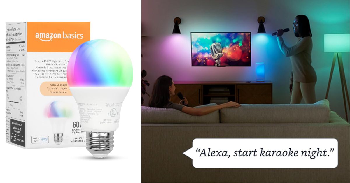 Amazon Basics Smart A19 LED Light Bulb for $0.99 Only (Reg. $12.99)