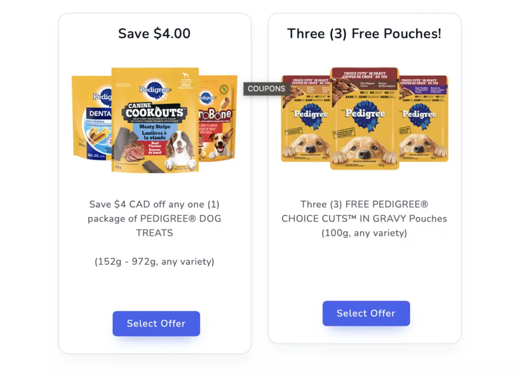 Free Pedigree Choice Cuts in Gravy Pouches with Coupon