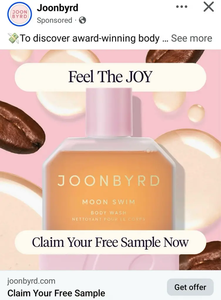 Joonbyrd Body Wash Sample