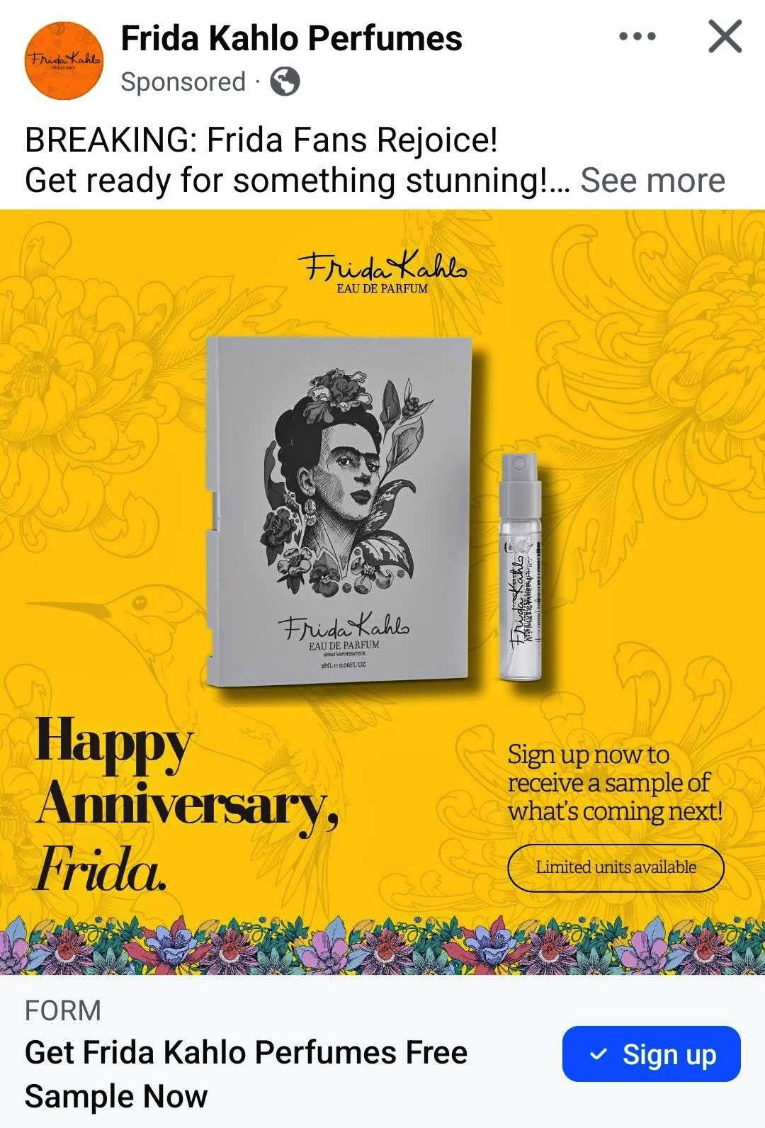 Frida Kahlo Perfume Sample Get me FREE Samples Frida Kahlo Perfume Sample Get me FREE Samples